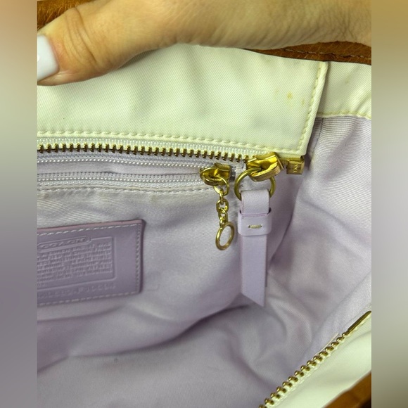 COACH MINI TOTE Brown Leather Accents - IVORY F10694 - Picture 13 of 13